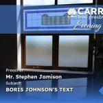 Boris Johnson's Text Boris Johnson's Text