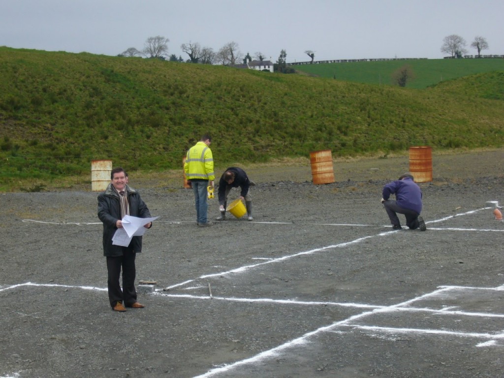 Marking out the site